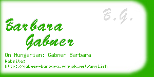 barbara gabner business card